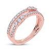 Thumbnail Image 2 of Baguette & Round-Cut Diamond Faux-Stack Ring 1/2 ct tw 14K Rose Gold