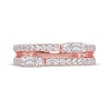 Thumbnail Image 3 of Baguette & Round-Cut Diamond Faux-Stack Ring 1/2 ct tw 14K Rose Gold