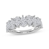 Thumbnail Image 1 of Lab-Grown Diamonds by KAY Pear-Shaped Alternating Anniversary Ring 2 ct tw 14K White Gold