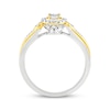 Thumbnail Image 3 of Multi-Diamond Halo Promise Ring 1/6 ct tw 24K Yellow Gold Vermeil Sterling Silver