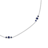 Thumbnail Image 2 of Blue Lab-Created Sapphire Station Necklace Sterling Silver 19&quot;