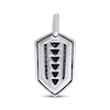 Thumbnail Image 1 of Men's Black Diamond Hexagon Charm 1/5 ct tw Sterling Silver