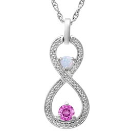 Birthstone Couple's Infinity Necklace