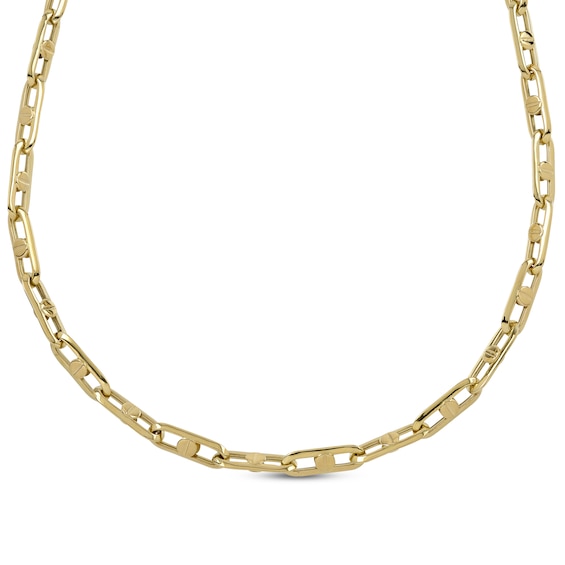 Mariner Link Necklace 10K Yellow Gold 22"