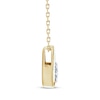 Thumbnail Image 2 of Multi-Diamond Center Teardrop Necklace 1/6 ct tw 10K Yellow Gold 18”