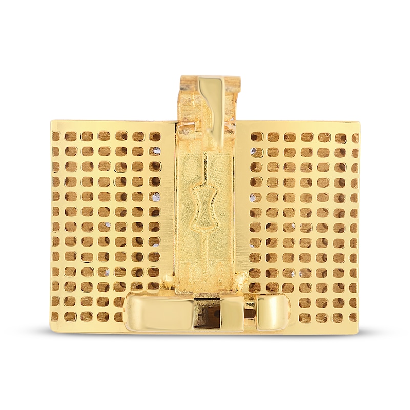 Main Image 2 of Men’s Diamond Rectangle Bar Charm 1/4 ct tw 10K Yellow Gold