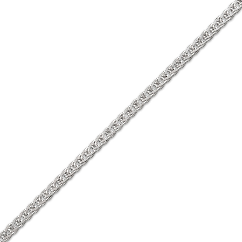 Main Image 2 of Solid Wheat Chain Necklace 1.5mm 14K White Gold 18&quot;