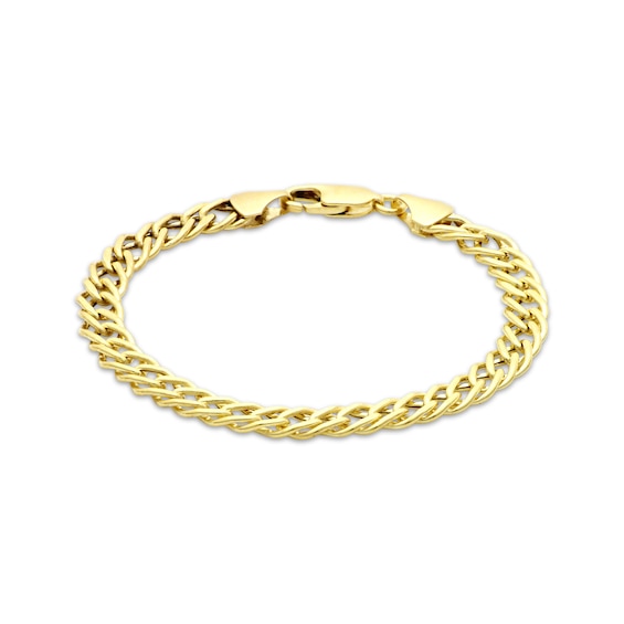Semi-Solid Curb Chain Bracelet 6.1mm 14K Yellow Gold 8.75"