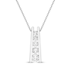 Thumbnail Image 1 of Diamond Ladder Necklace 1 ct tw 10K White Gold 18&quot;