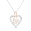 Thumbnail Image 0 of Unstoppable Love Diamond Heart & Infinity Necklace 1/5 ct tw 10K Two-Tone Gold 19"