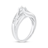Thumbnail Image 1 of Round-Cut Diamond Bypass Engagement Ring 3/8 ct tw Sterling Silver