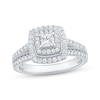 Thumbnail Image 1 of Princess-Cut Diamond Double Halo Engagement Ring 3/4 ct tw 14K White Gold