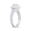 Thumbnail Image 2 of Princess-Cut Diamond Double Halo Engagement Ring 3/4 ct tw 14K White Gold