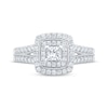 Thumbnail Image 3 of Princess-Cut Diamond Double Halo Engagement Ring 3/4 ct tw 14K White Gold