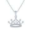 Thumbnail Image 2 of Diamond Accent Quinceañera Crown & 15 Necklace Sterling Silver 18&quot;