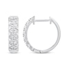 Thumbnail Image 2 of Diamond Hoop Earrings 1/5 ct tw 10K White Gold