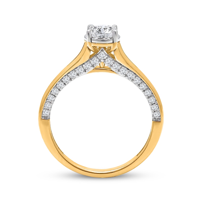 Main Image 2 of Round-Cut Diamond Engagement Ring 1 ct tw 14K Yellow Gold