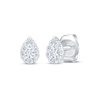 Thumbnail Image 1 of Multi-Diamond Teardrop Stud Earrings 1/6 ct tw 10K White Gold