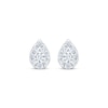 Thumbnail Image 2 of Multi-Diamond Teardrop Stud Earrings 1/6 ct tw 10K White Gold