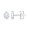 Thumbnail Image 3 of Multi-Diamond Teardrop Stud Earrings 1/6 ct tw 10K White Gold