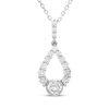 Thumbnail Image 1 of Milestones Diamond Teardrop Necklace 3/4 ct tw 10K White Gold 18&quot;