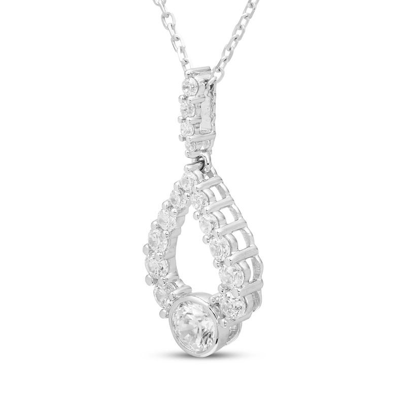 Main Image 2 of Milestones Diamond Teardrop Necklace 3/4 ct tw 10K White Gold 18&quot;