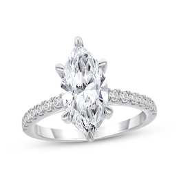 Lab-Grown Diamonds by KAY Marquise-Cut Engagement Ring 4-1/2 ct tw 14K White Gold