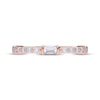 Thumbnail Image 3 of Round and Baguette-Cut Diamond Anniversary Ring 1/4 ct tw 14K Rose Gold