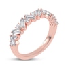 Thumbnail Image 2 of Baguette & Round-Cut Diamond Zigzag Anniversary Ring 1/2 ct tw 14K Rose Gold