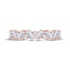 Thumbnail Image 3 of Baguette & Round-Cut Diamond Zigzag Anniversary Ring 1/2 ct tw 14K Rose Gold