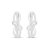 Thumbnail Image 2 of Lab-Grown Diamonds by KAY Wavy Split Hoop Earrings 1 ct tw 14K White Gold