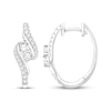 Thumbnail Image 1 of Lab-Grown Diamonds by KAY Bypass Hoop Earrings 1 ct tw 14K White Gold