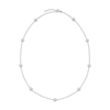 Thumbnail Image 1 of Diamond Halo Station Necklace 3/4 ct tw 14K White Gold 18&quot;