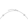 Thumbnail Image 3 of Diamond Halo Station Necklace 3/4 ct tw 14K White Gold 18&quot;