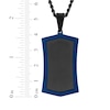 Thumbnail Image 4 of Men's Dog Tag Necklace Black & Blue Ion-Plated Stainless Steel 24&quot;