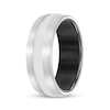 Thumbnail Image 2 of Men's Wedding Band Black & White Tungsten Carbide 8mm