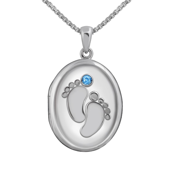 Birthstone Engravable Locket Necklace