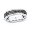 Thumbnail Image 1 of Men’s Black Diamond Wedding Band 1/4 ct tw 10K White Gold