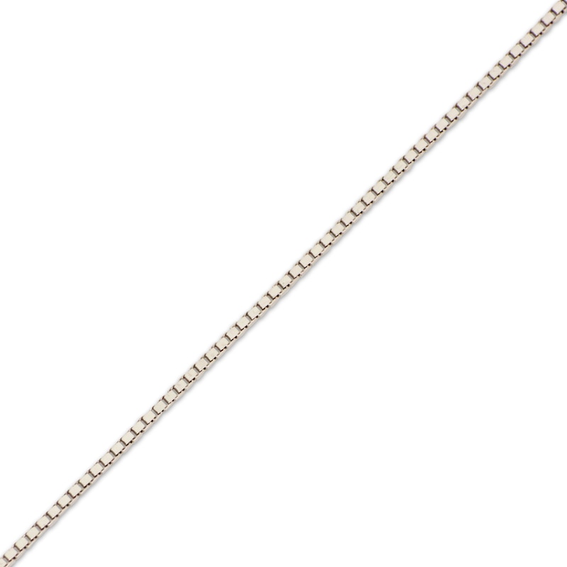 Main Image 2 of Solid Box Chain Necklace 0.9mm 14K White Gold 18&quot;