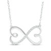 Thumbnail Image 0 of Diamond Infinity Hearts Butterfly Necklace 1/10 ct tw Sterling Silver 18"