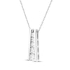 Thumbnail Image 2 of Diamond Ladder Necklace 1/2 ct tw 10K White Gold 18&quot;