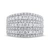 Thumbnail Image 3 of Diamond Multi-Row Anniversary Ring 2 ct tw 14K White Gold