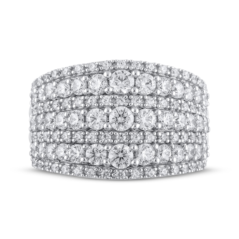 Main Image 3 of Diamond Multi-Row Anniversary Ring 2 ct tw 14K White Gold