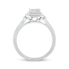 Thumbnail Image 3 of Princess-Cut Multi-Diamond Center Cushion Frame Ring 3/8 ct tw 10K White Gold