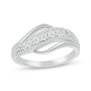 Thumbnail Image 1 of Diamond Wave Ring 1/6 ct tw Sterling Silver