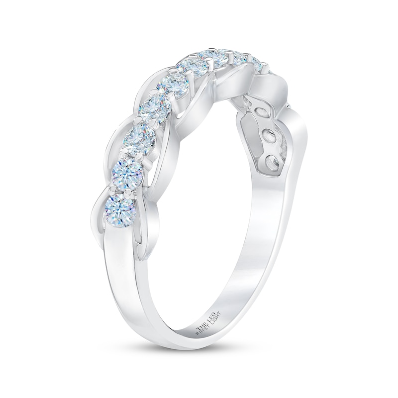 Main Image 2 of THE LEO First Light Diamond Scalloped Anniversary Ring 3/4 ct tw 14K White Gold