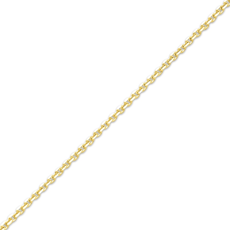 Solid Diamond-Cut Rolo Chain Necklace 0.89mm 14K Yellow Gold 18"