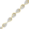 Thumbnail Image 2 of Love Ignited Diamond Flame Link Bracelet 3/4 ct tw 10K Two-Tone Gold 7&quot;