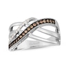 Thumbnail Image 1 of Le Vian Diamond Multi-Row Crossover Ring 1/4 ct tw 14K Vanilla Gold