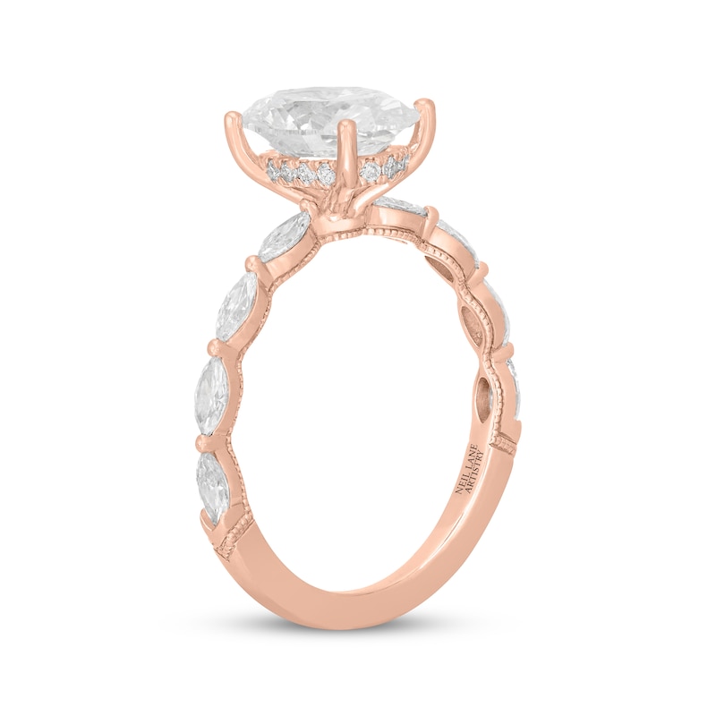 Neil Lane Artistry Oval-Cut Lab-Created Diamond Engagement Ring 2-5/8 ct tw 14K Rose Gold